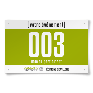 DOSSARD SPORTIF ARGENT