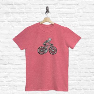 T-shirt Squelette en bicyclette