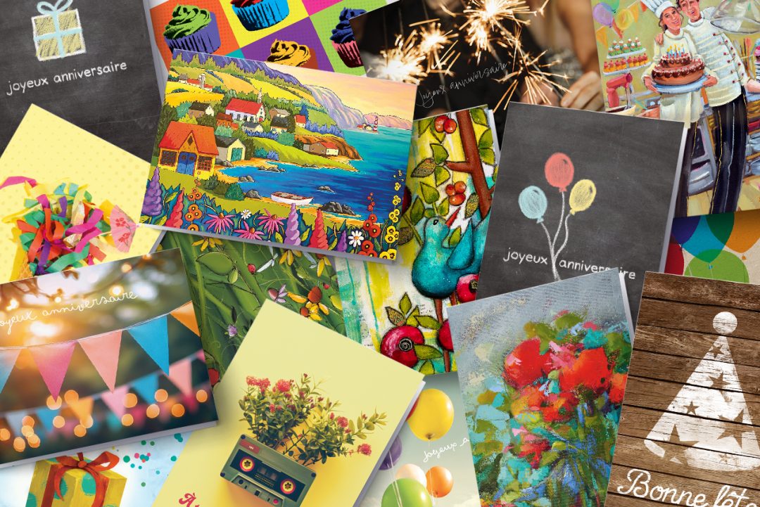 Carte de souhait anniversaire