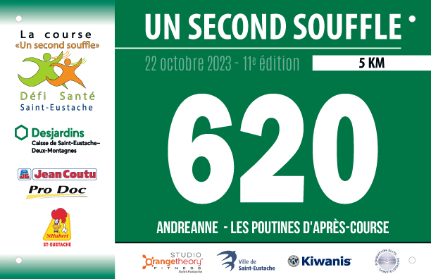 Dossard course à pied