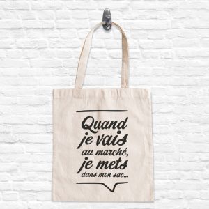 Sac Quand je vais au marché...