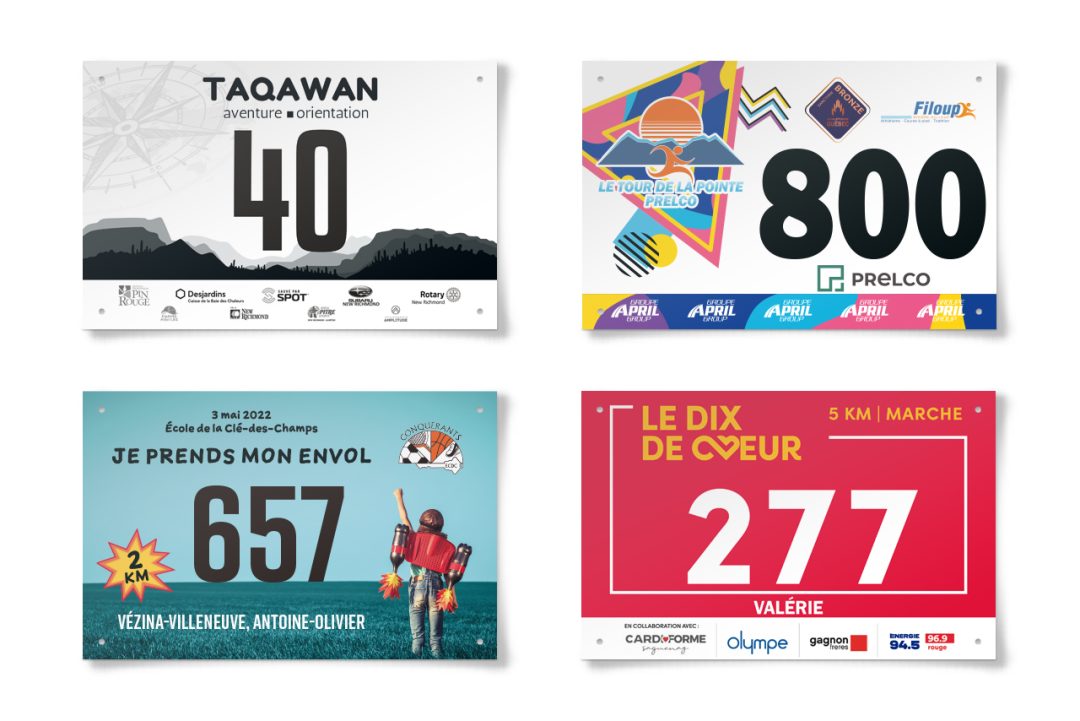 Dossard sportif – Personnalisation