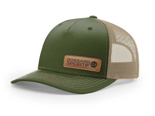 Gravure-Étiquette de cuir sur casquette