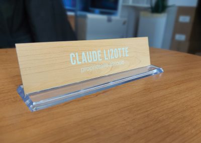 Gravure – Plaque nominative de bureau