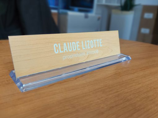Gravure – Plaque nominative de bureau