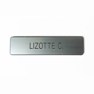 PLAQUETTE D'IDENTIFICATION ARGENT | NAME TAGS