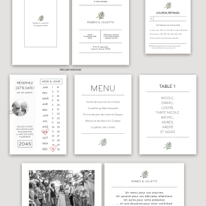 ENSEMBLE ROMARIN ÉTERNEL - INVITATION DE MARIAGE